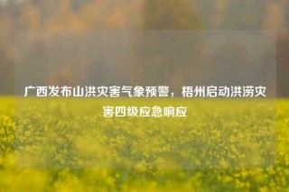 广西发布山洪灾害气象预警，梧州启动洪涝灾害四级应急响应