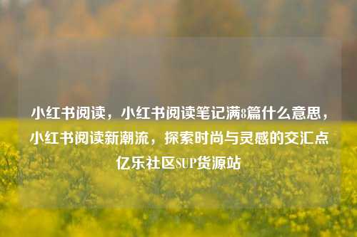 小红书阅读，小红书阅读笔记满8篇什么意思，小红书阅读新潮流	，探索时尚与灵感的交汇点亿乐社区SUP货源站  第1张