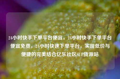 24小时快手下单平台便宜，24小时快手下单平台便宜免费	，24小时快速下单平台，实现低价与便捷的完美结合亿乐社区SUP货源站  第1张