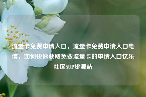 流量卡免费申请入口，流量卡免费申请入口电信	，如何快速获取免费流量卡的申请入口亿乐社区SUP货源站  第1张