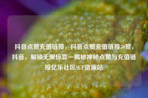 抖音点赞充值链接	，抖音点赞充值链接50赞，抖音，解锁无限惊喜—揭秘神秘点赞与充值链接亿乐社区SUP货源站  第1张