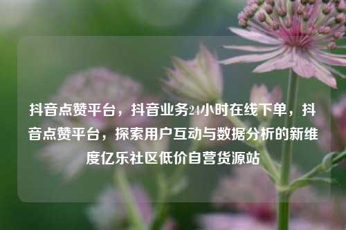 抖音点赞平台，抖音业务24小时在线下单，抖音点赞平台	，探索用户互动与数据分析的新维度亿乐社区低价自营货源站  第1张